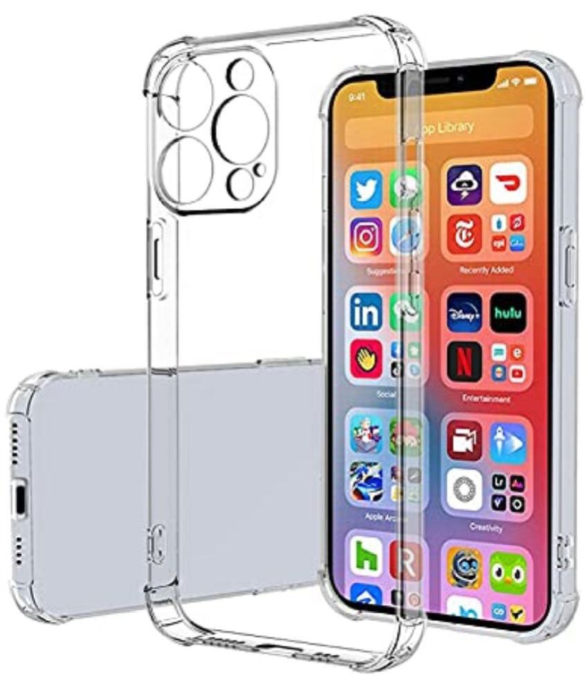     			Case Vault Covers - Transparent Silicon Soft cases Compatible For iPhone 13 Pro Max ( Pack of 1 )