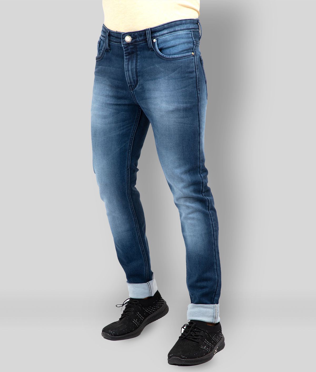 Hasasi Denim - Blue 100% Cotton Regular Fit Men's Jeans ( Pack of 1 )