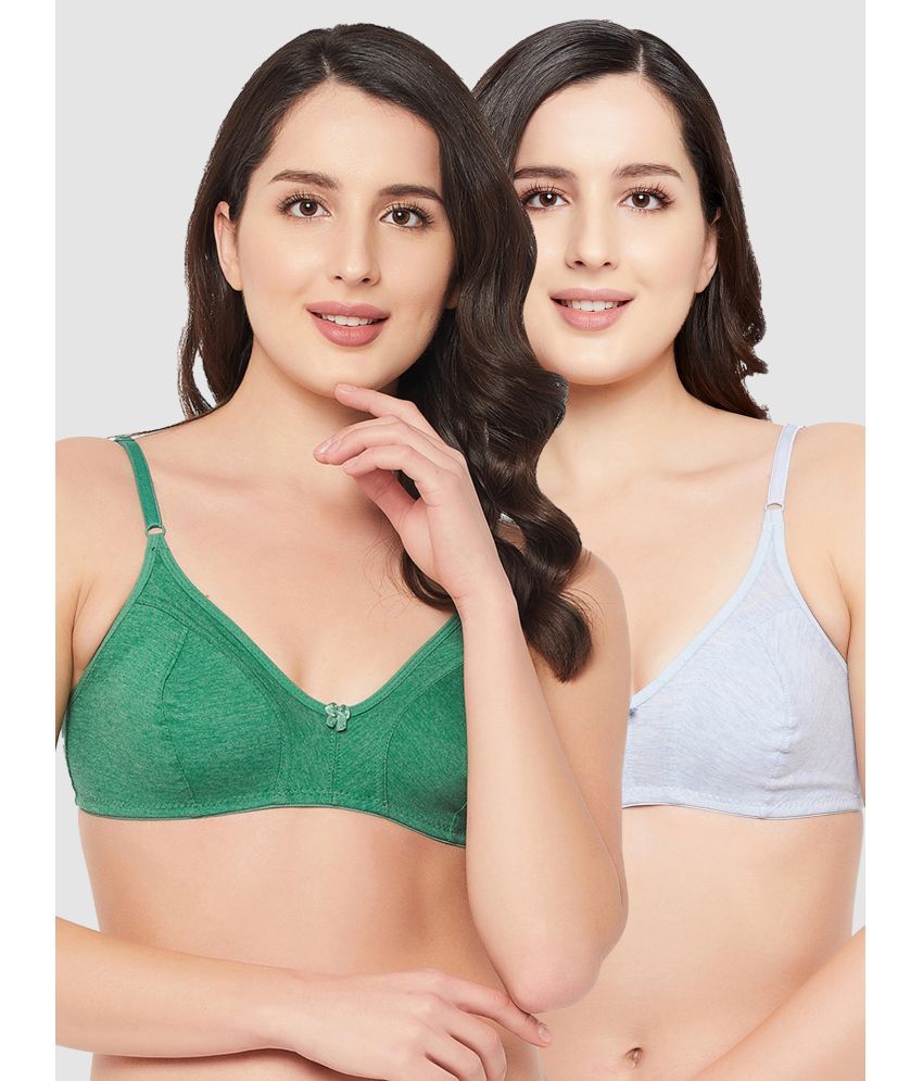     			Clovia Pack of 2 Cotton Blend Non Padded Women's Everyday Bra ( Multicolor )