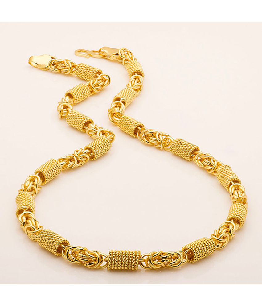     			FASHION FRILL - Gold Plated Brass Chain ( Pack of 1 )