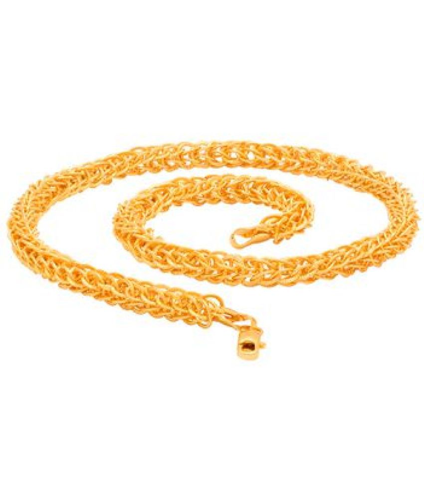     			Thrillz Trendy and Fancy Heavy Design Gold Plated Chain for Men & Boys