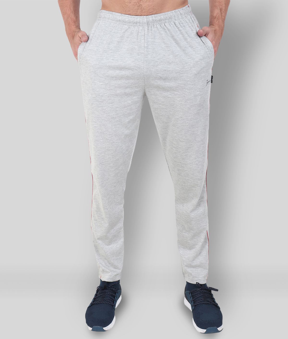     			Zeffit - Grey Melange Cotton Blend Men's Trackpants ( Pack of 1 )