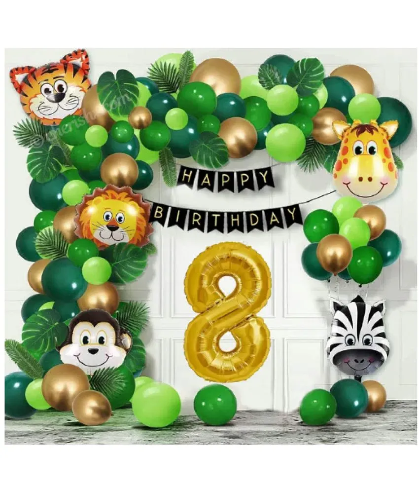 Happy Birthday Black & Gold Combo (52 Pcs), Birthday Celebration, Party  Decoration Supplies (Latex Balloons, Fairy Lights & Banner)