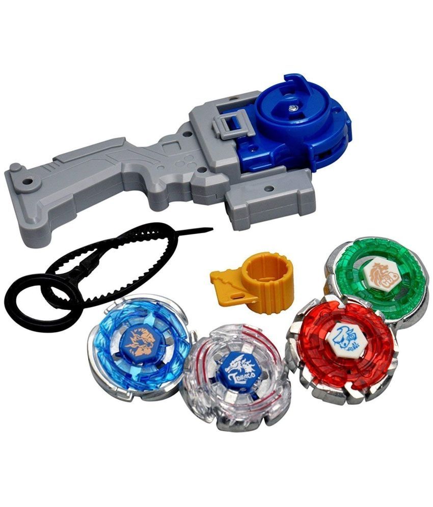 Little Finger Beyblade 4D Metal Fusion Beyblades Combo Pack of 4 Beys ...