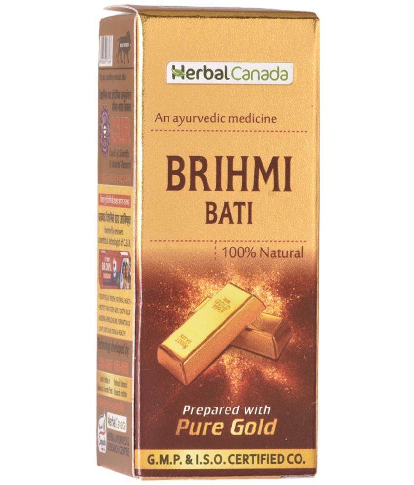 Harc Herbal Canada Brihmi Bati With Gold Tablet 25 No's pack of 1|100% Natural Products