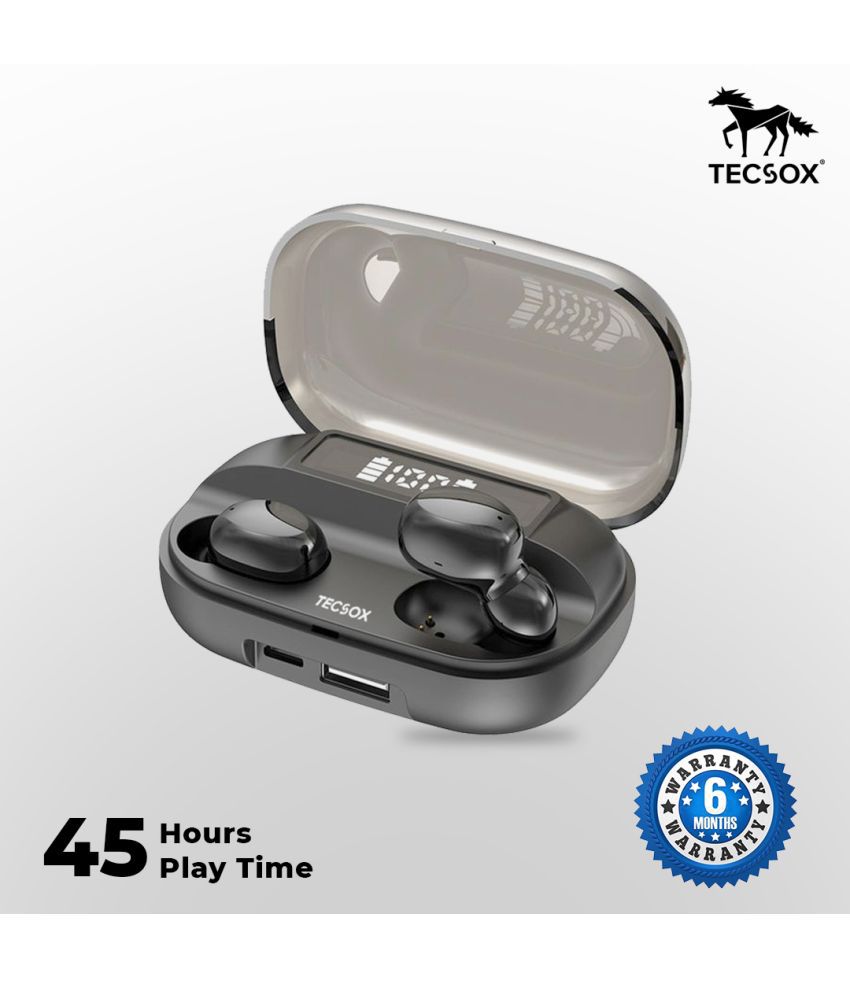 Waterproof IPX5 Wireless Earbuds with Dynamic Clear Bass Sound Wireless Bluetooth Headphones In-Ear Magnetic Sports Earphones with Noise Cancelling Mic for Running Workout 10 Hours Playtime Black 