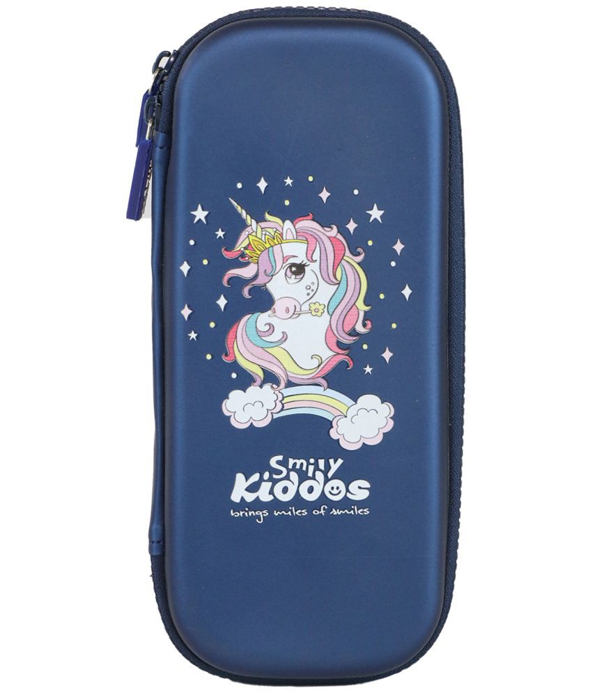     			small pencil case unicorn Blue