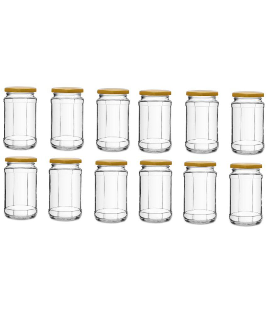     			CROCO JAR - Gold Glass Spice Container ( More Than 10 )