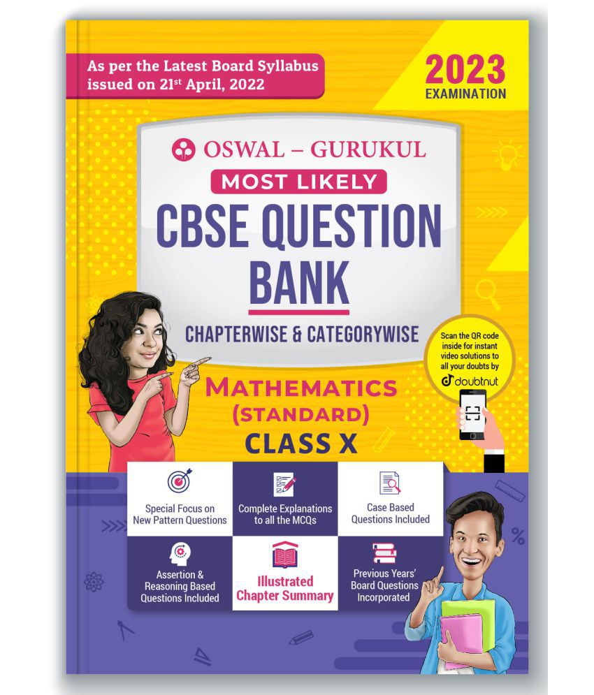     			Oswal - Gurukul Mathematics (Standard) Most Likely CBSE Question Bank for Class 10 Exam 2023 - Chapterwise & Categorywise, New Paper Pattern