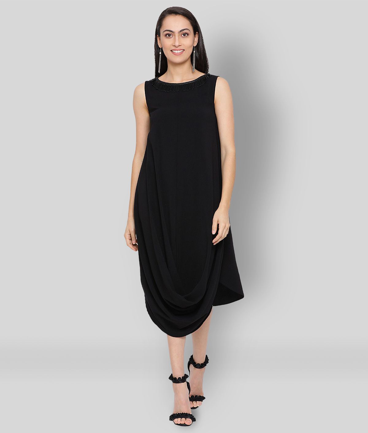     			ALL WAYS YOU - Black Polyester Women's Fit & Flare Dress ( Pack of 1 )