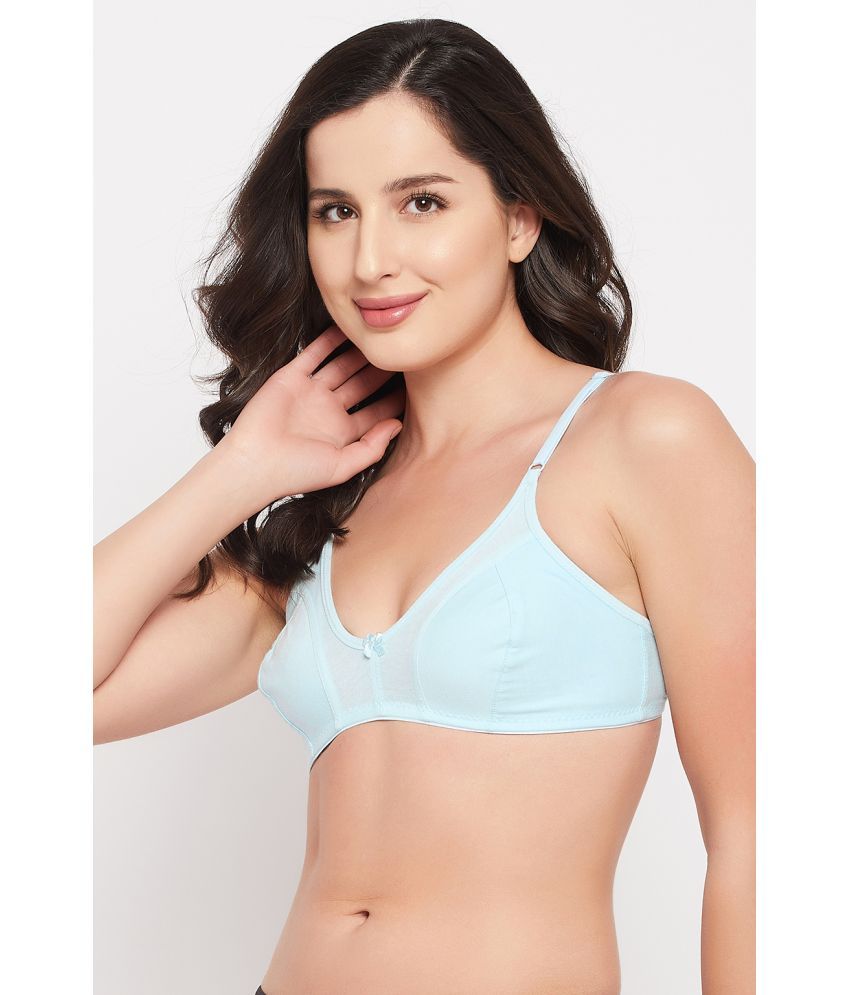     			Clovia Cotton Blend Non Padded Women's Everyday Bra ( Blue )