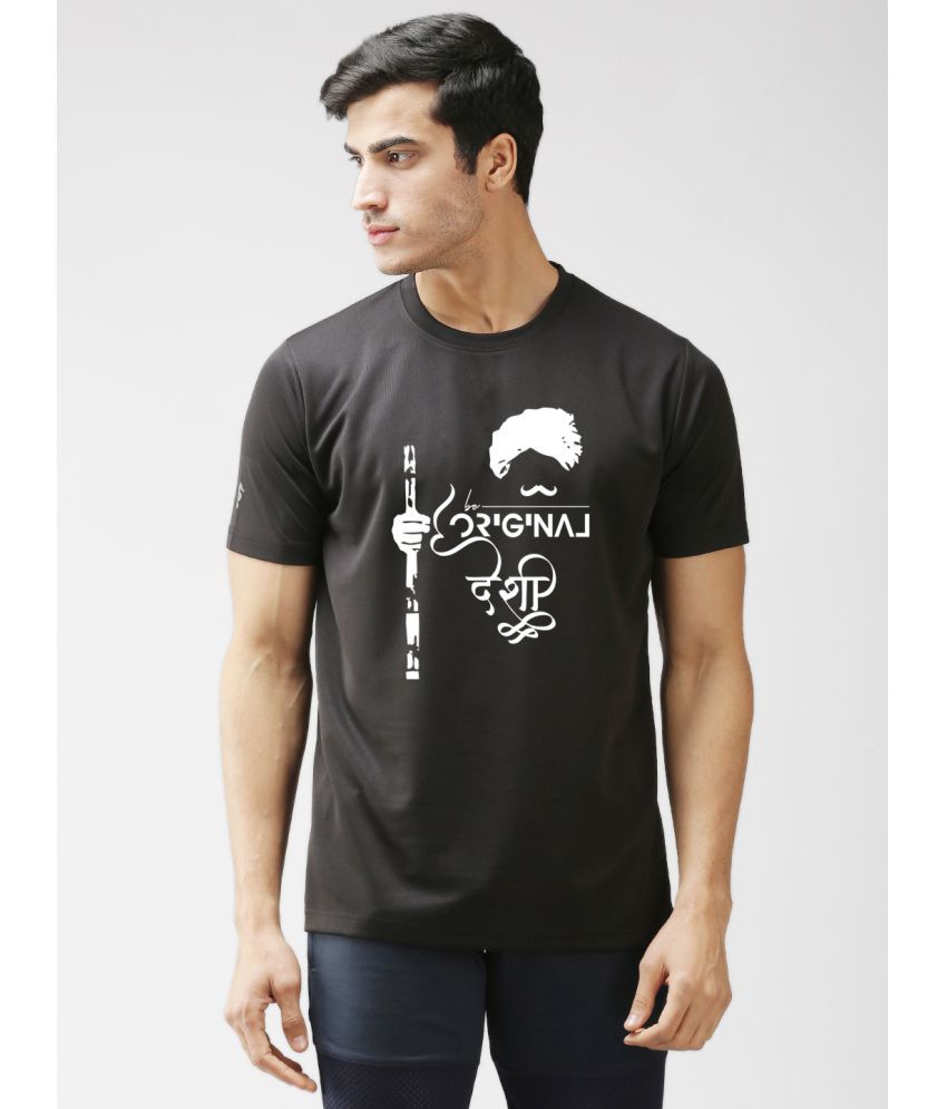     			EPPE - Black Polyester Regular Fit Men's T-Shirt ( Pack of 1 )
