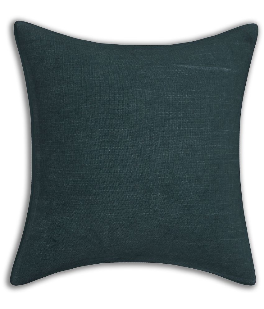     			INDHOME LIFE - Green Set of 1 Silk Square Cushion Cover