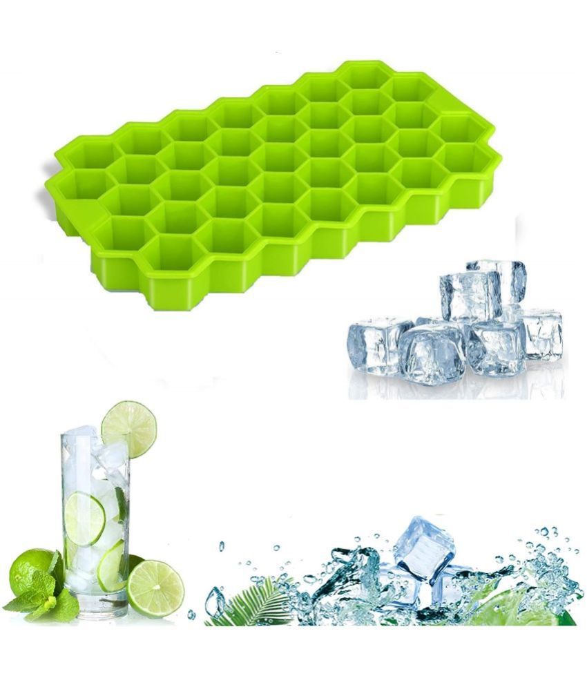    			KTU Hexagon Ice Cube Tray Light Green, 1 Pc