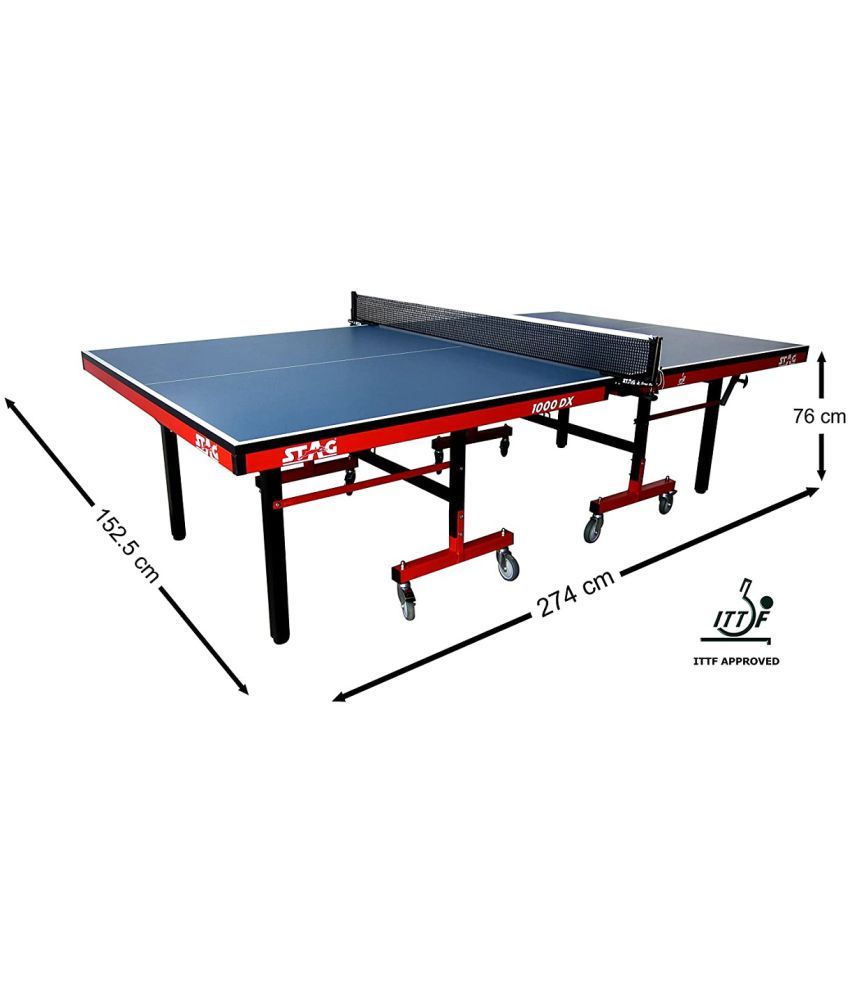 STAG 1000DX INTERNATIONAL DELUXE TABLE TENNIS TABLE, Top Thickness 25