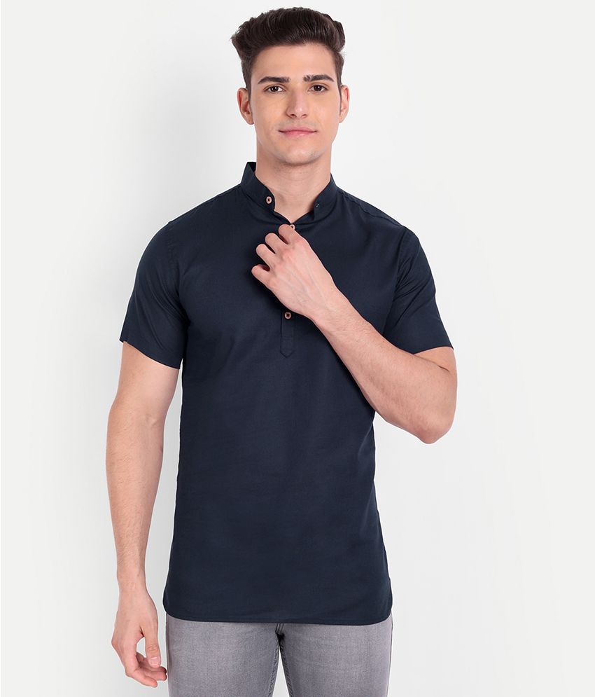     			Vida Loca - Navy Cotton Slim Fit Men's Casual Shirt ( Pack of 1 )