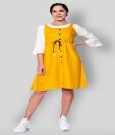 GOD BLESS - Yellow Rayon Women's Fit And Flare Dress ( Pack of 1 )