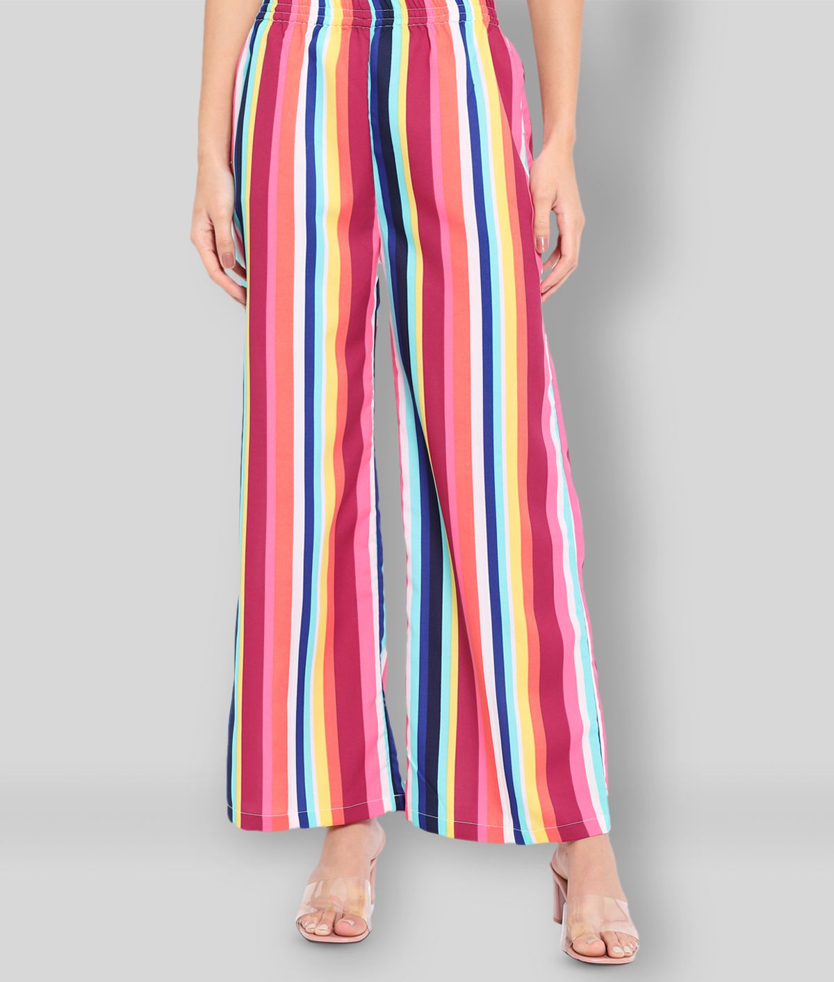     			ALL WAYS YOU - Multicolor Polyester Straight Women's Palazzos ( Pack of 1 )