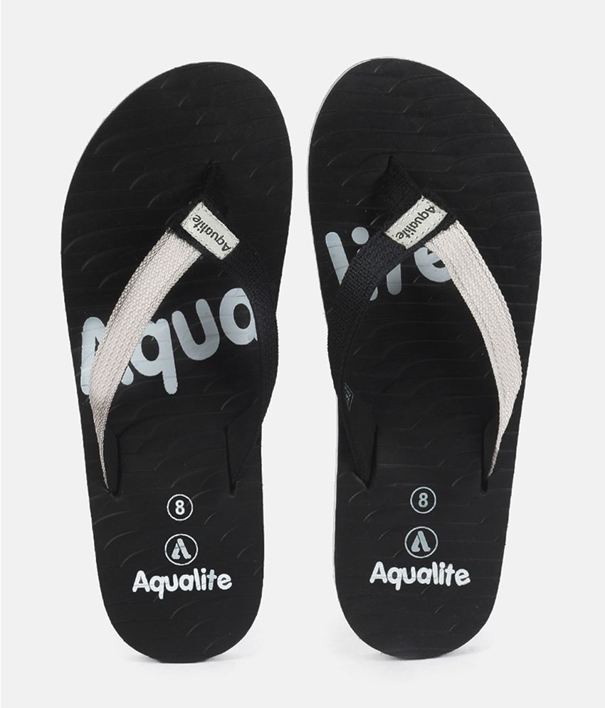     			Aqualite - Black Men's Flip Flops