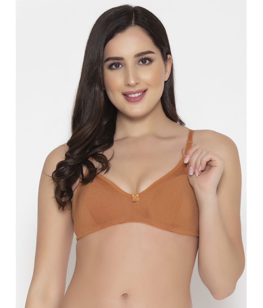     			Clovia Cotton Blend Non Padded Women's Everyday Bra ( Orange )