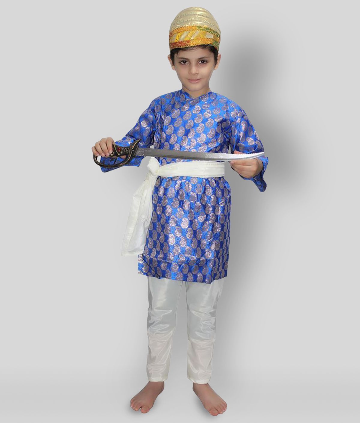     			Kaku Fancy Dresses Kids Baji Rao Maratha King Peshwar Costume For Kids School Annual function/Theme Party/Competition/Stage Shows/Birthday Party Dress