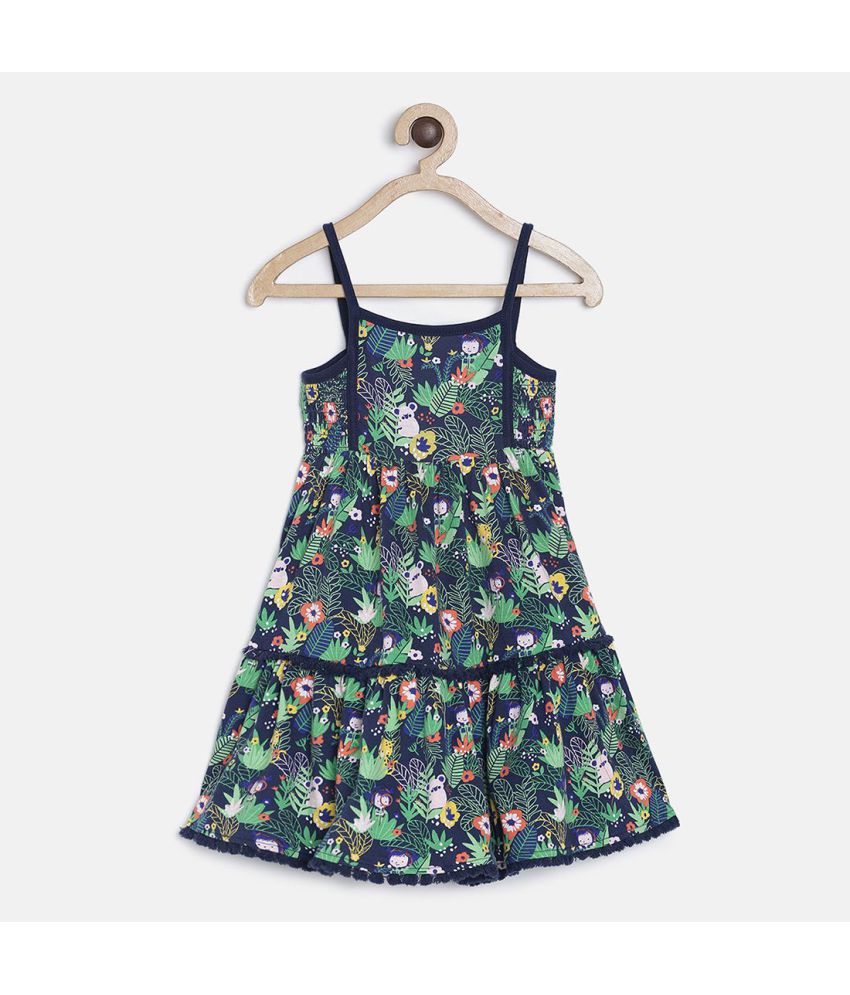     			MINI KLUB - Navy Cotton Baby Girl Dress ( Pack of 1 )