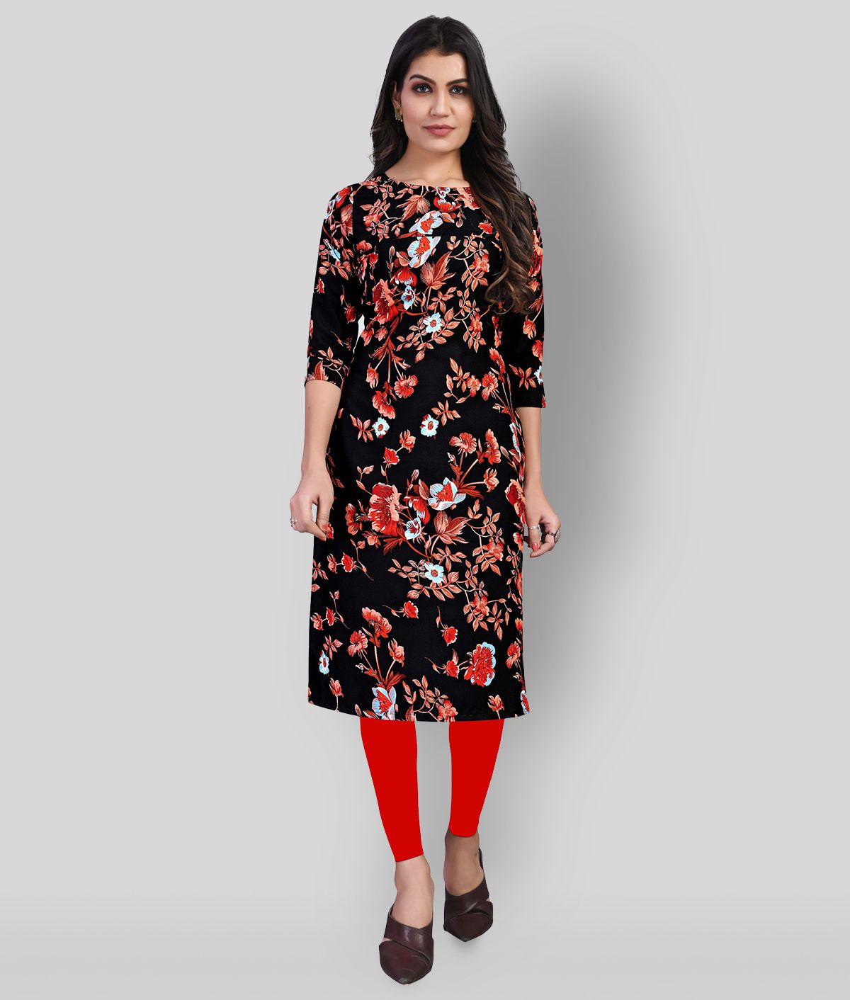    			BROTHERS DEAL - Multicolor Crepe Women's Straight Kurti ( Pack of 1 )