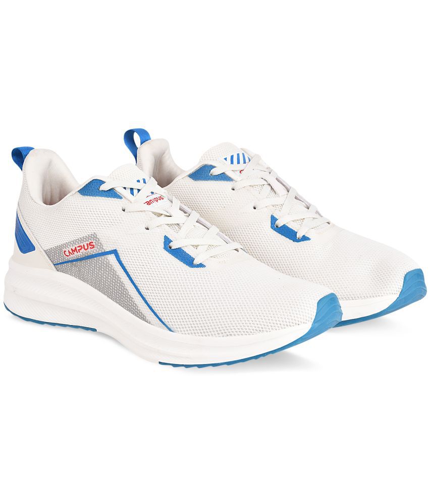     			Campus - White Men's Sports Running Shoes