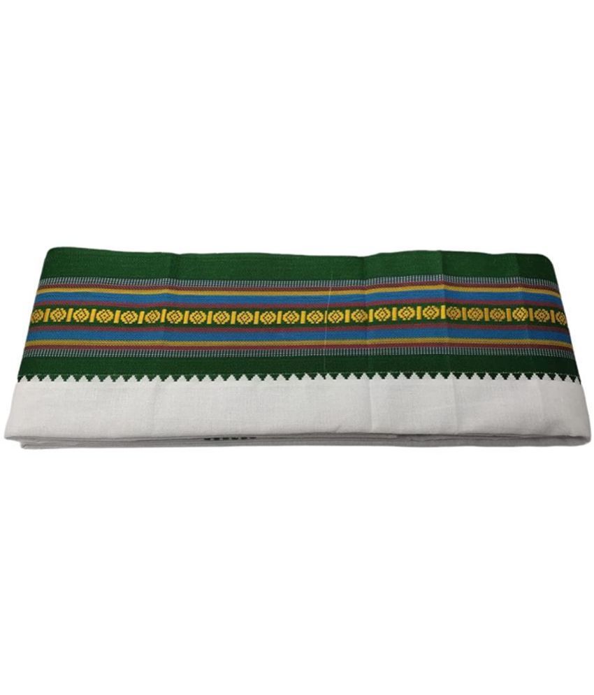     			Akhil - Cotton Green Embroidered Bath Towel ( Pack of 1 )