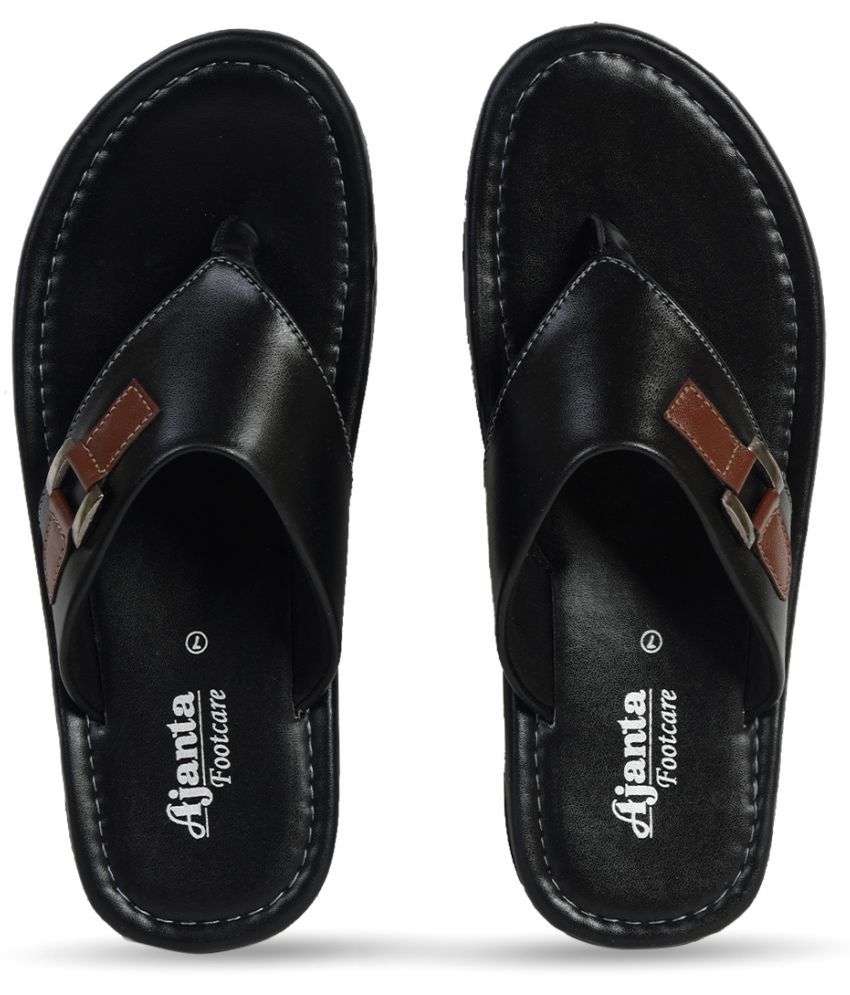     			Ajanta - Black Men's Sandals