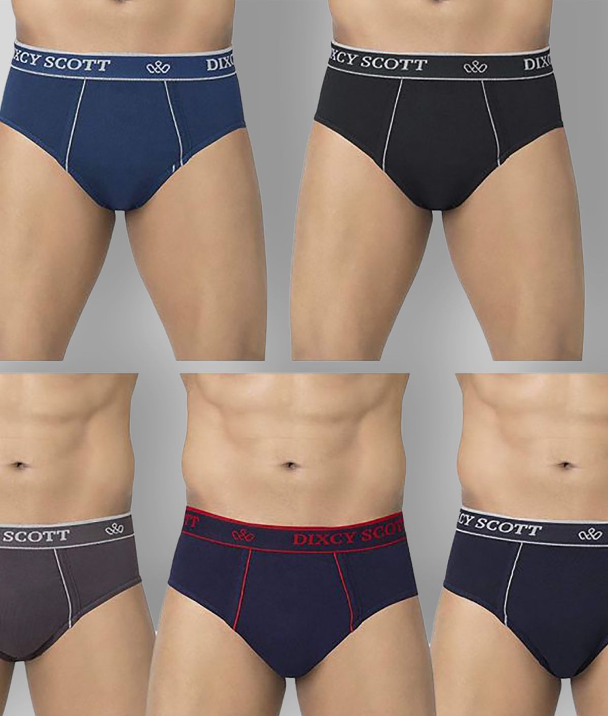     			Dixcy Scott -  Navy Blue 100% Cotton Men's Briefs ( Pack of 5 )