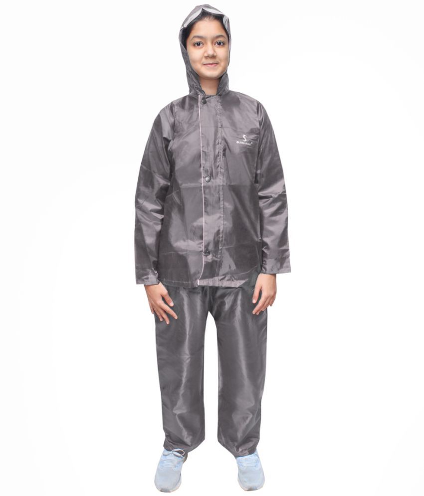     			Goodluck Polyester Raincoat Set - Grey