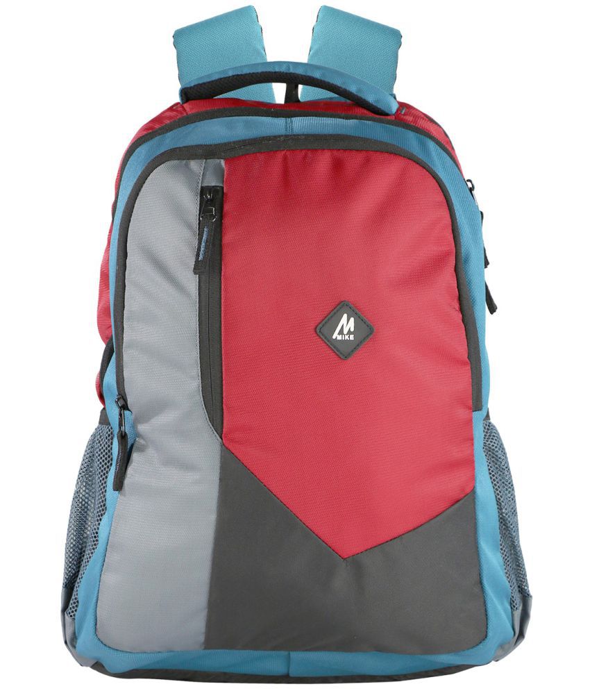     			mikebags 25 Ltrs Red Polyester College Bag
