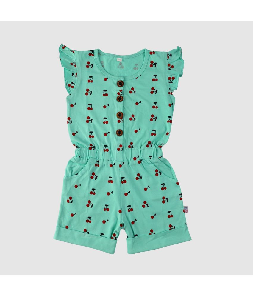     			CATCUB - Green Cotton Girls Jumpsuit ( Pack of 1 )