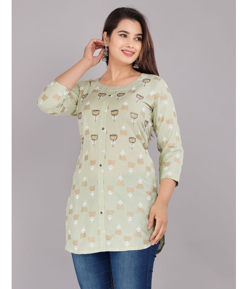     			JC4U - Green Rayon Women's Straight Kurti ( Pack of 1 )