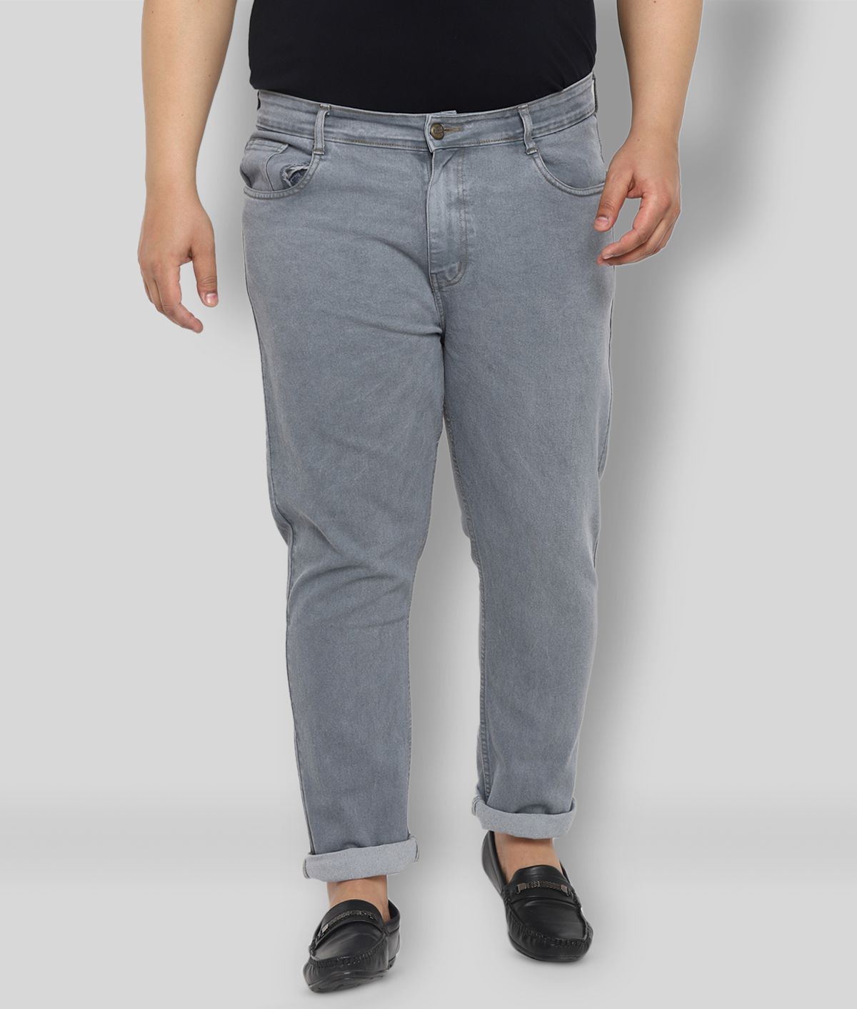     			Urbano Plus - Grey Denim Regular Fit Men's Jeans ( Pack of 1 )