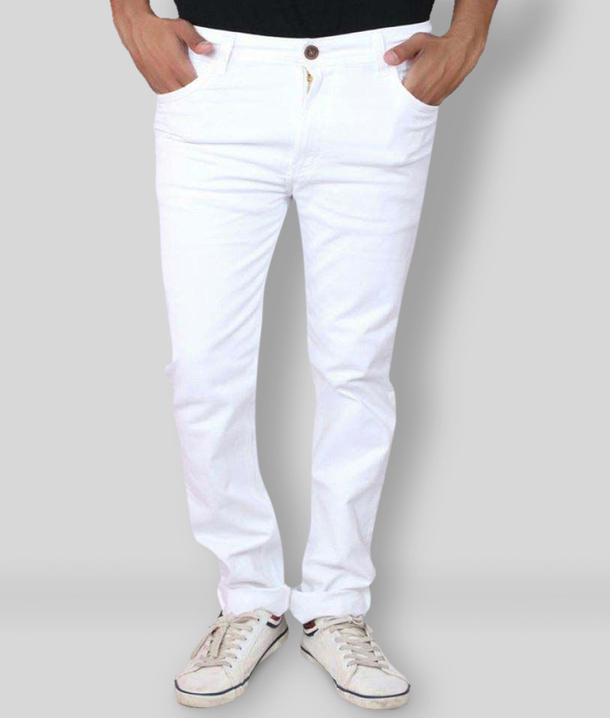     			x20 - White Cotton Blend Skinny Fit Men's Jeans ( Pack of 1 )