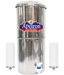 APEIRON STAINLESS STEEL WATER FILTER WITH 2 NEW CANDLE 21 litres Gravity Water Purifier