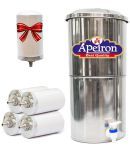 APEIRON STAINLESS STEEL WATER FILTER 4 CERAMIC CANDLE 30 litres Gravity Water Purifier