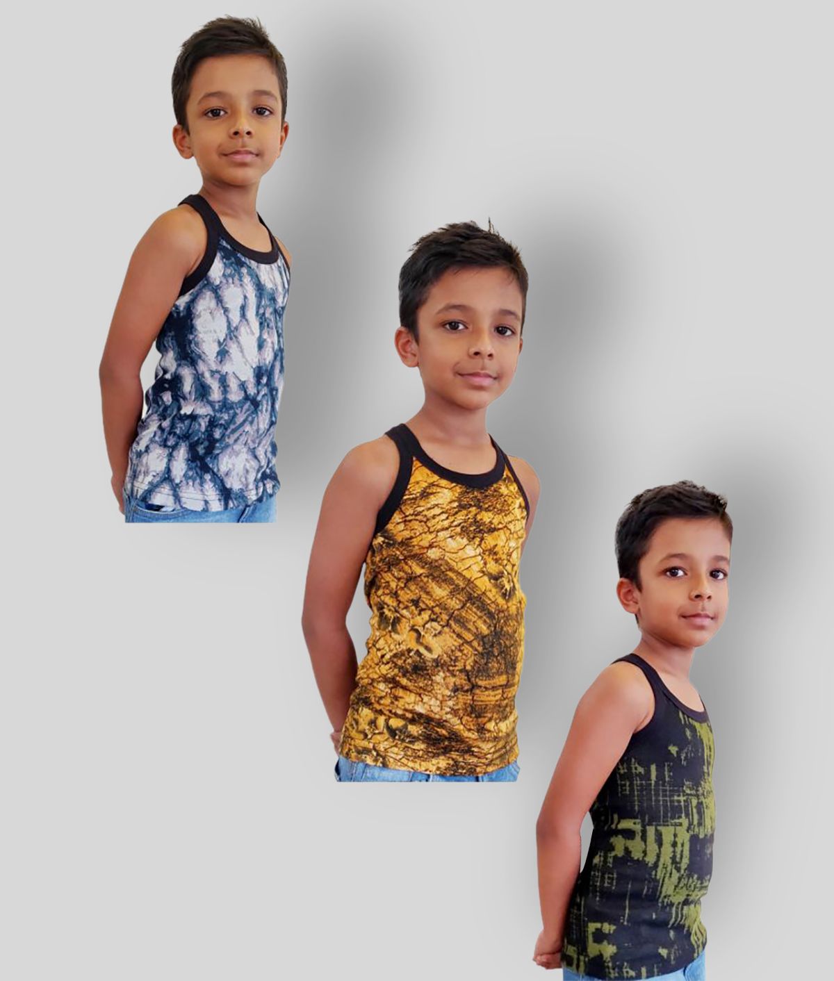     			HAP Pack of 3 Boys 100% Cotton ( Multi Color )