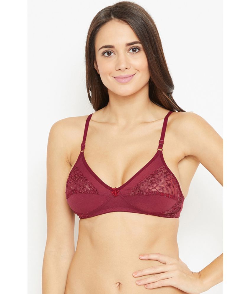     			N-Gal Cotton Blend Non Padded Women's Everyday Bra ( Maroon )