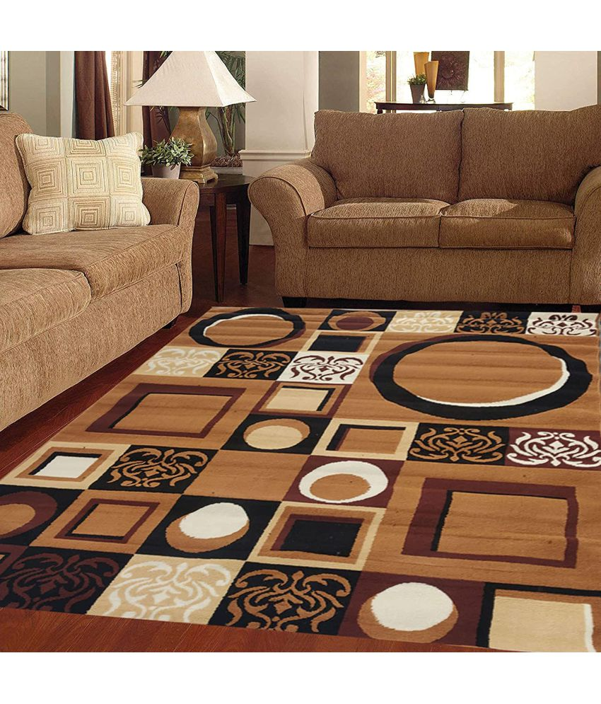 Noor Handloom Carpets Red Polypropylene Carpet Floral 5x7 Ft Buy Noor