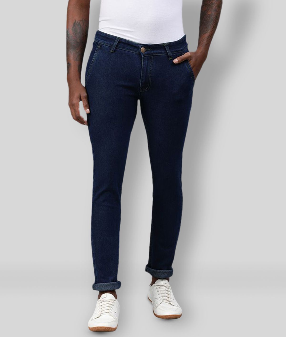     			Urbano Fashion - Dark Blue Cotton Blend Slim Fit Men's Jeans ( Pack of 1 )