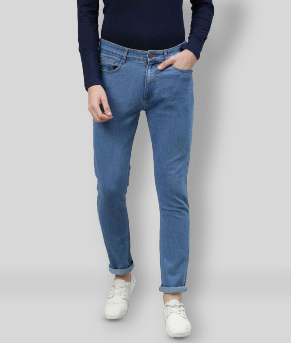     			Urbano Fashion - Light Blue 100% Cotton Slim Fit Men's Jeans ( Pack of 1 )