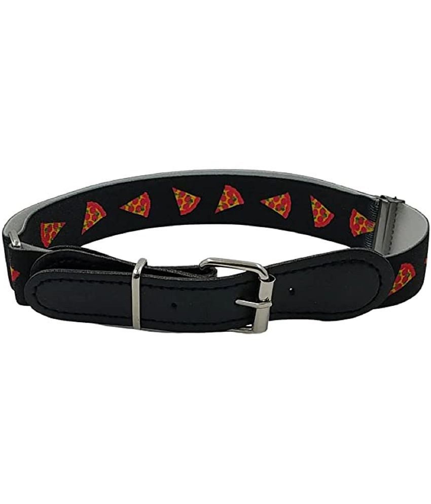 Buy Online Garg Store Zacharias Boy's Stretchable Printed Belt for kids (Black_1-6 Years) - None