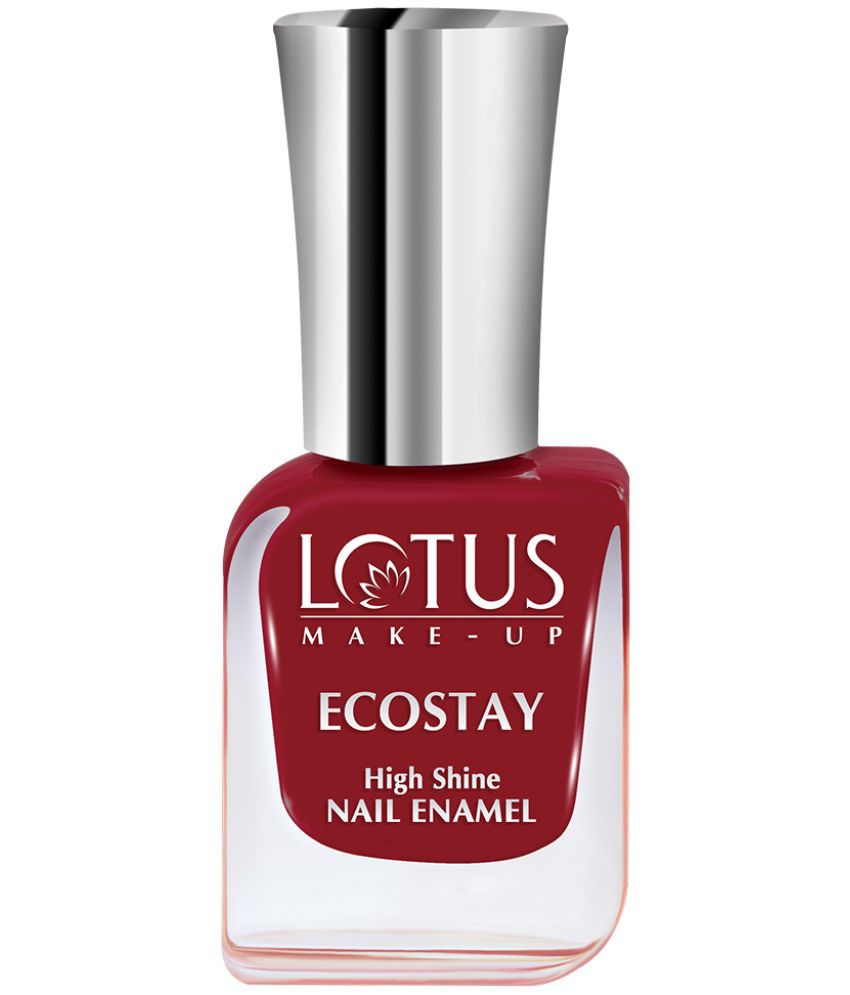     			Lotus Make, Up Ecostay Nail Enamel Maroon Love, Easy to Apply, Glossy Finish, 10ml