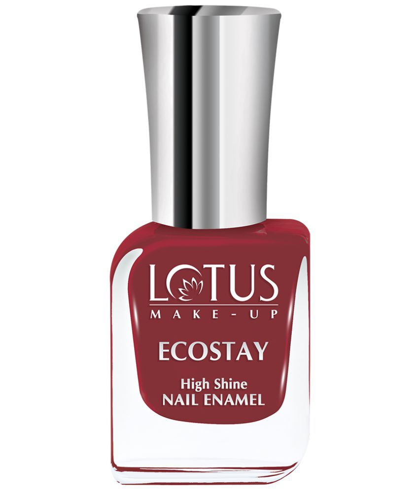     			Lotus Make, Up Ecostay Nail Enamel Raspberry Wine, Easy to Apply, Glossy Finish, 10ml