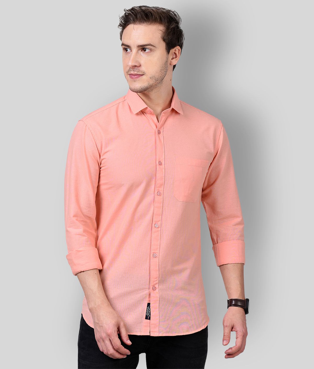 Paul Street - Pink Linen Slim Fit Men's Casual Shirt ( Pack of 1 )