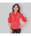 Cutecumber Pack of 1 Girls Georgette Top ( Red )