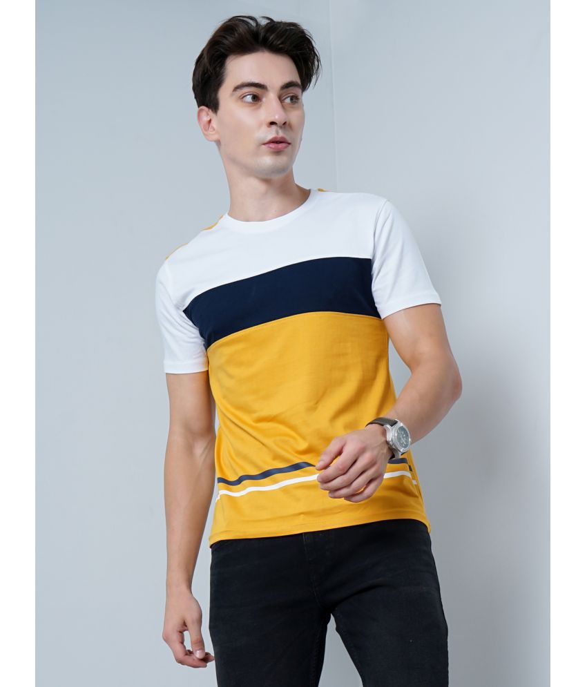     			Paul Street - Yellow Cotton Blend Slim Fit Men's T-Shirt ( Pack of 1 )